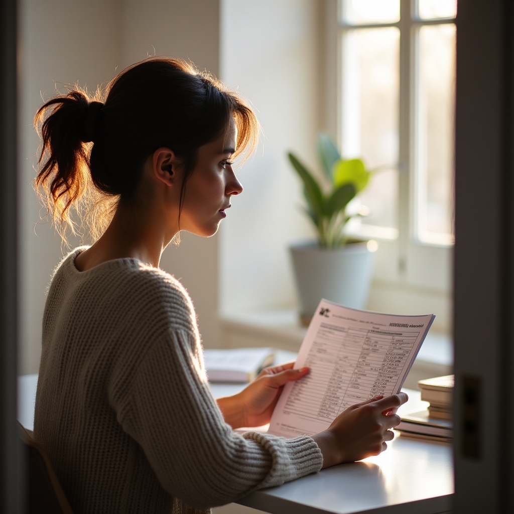 Consulente al lavoro alla scrivania con fogli di calcolo per la tariffa oraria